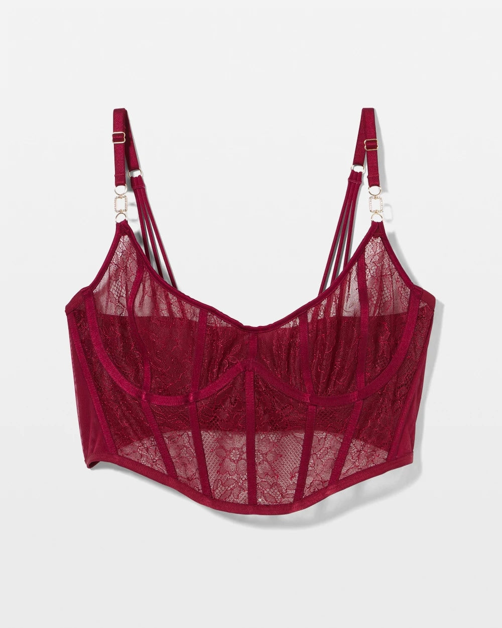 Sheer Glam Long Line Scoop Bralette