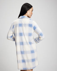 Long-Sleeve Notch Collar Sleepshirt