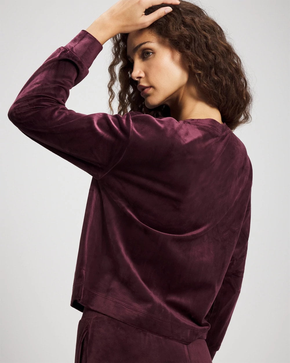 Velour Crewneck Sweatshirt