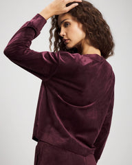 Velour Crewneck Sweatshirt