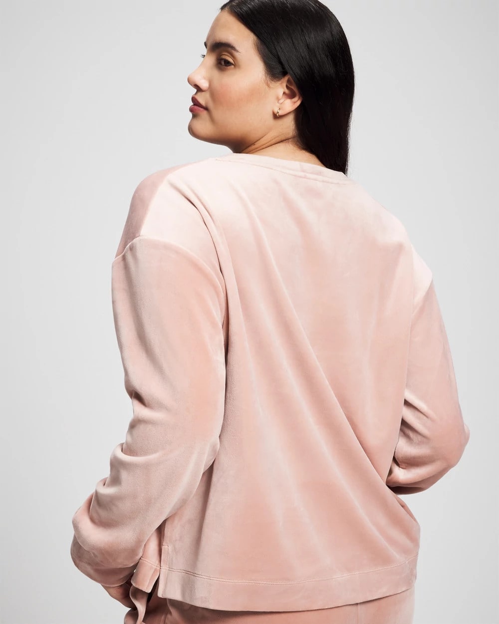 Velour Crewneck Sweatshirt