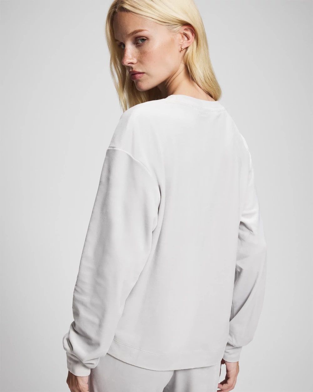 Velour Crewneck Sweatshirt