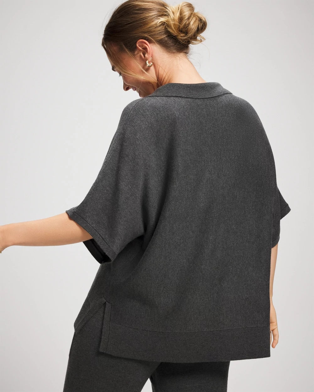 Premier Knit Sweater Collared Top