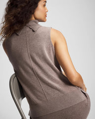 Premier Knit Sweater Turtleneck Sleeveless Top