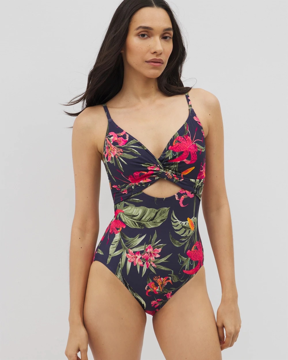 Soma Swim Twist-Front Keyhole One-Piece