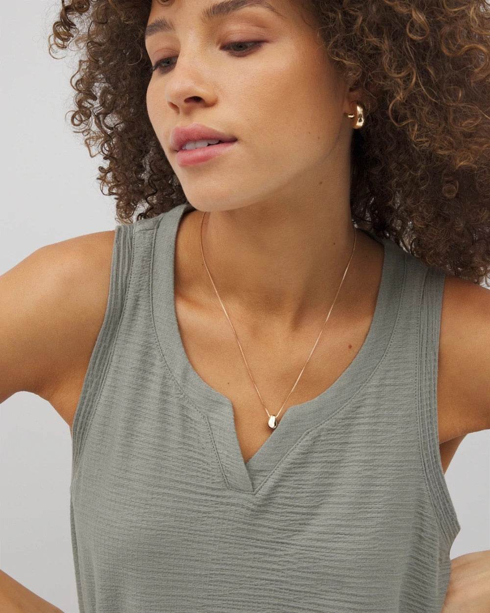 Crinkle Knit Tank Top