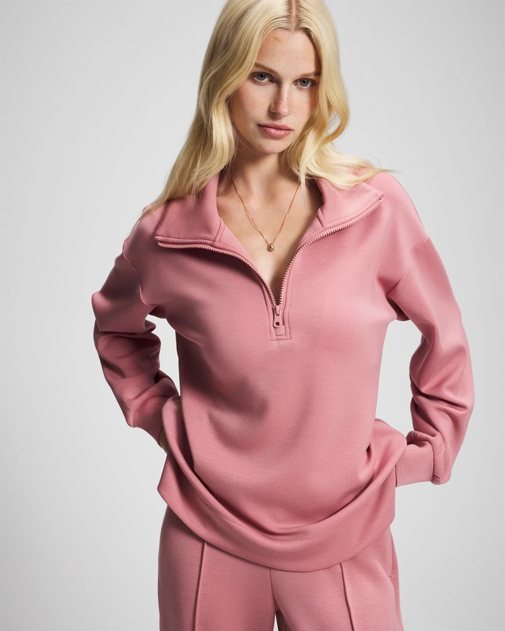 Modern Modal Quarter Zip Sweatshirt