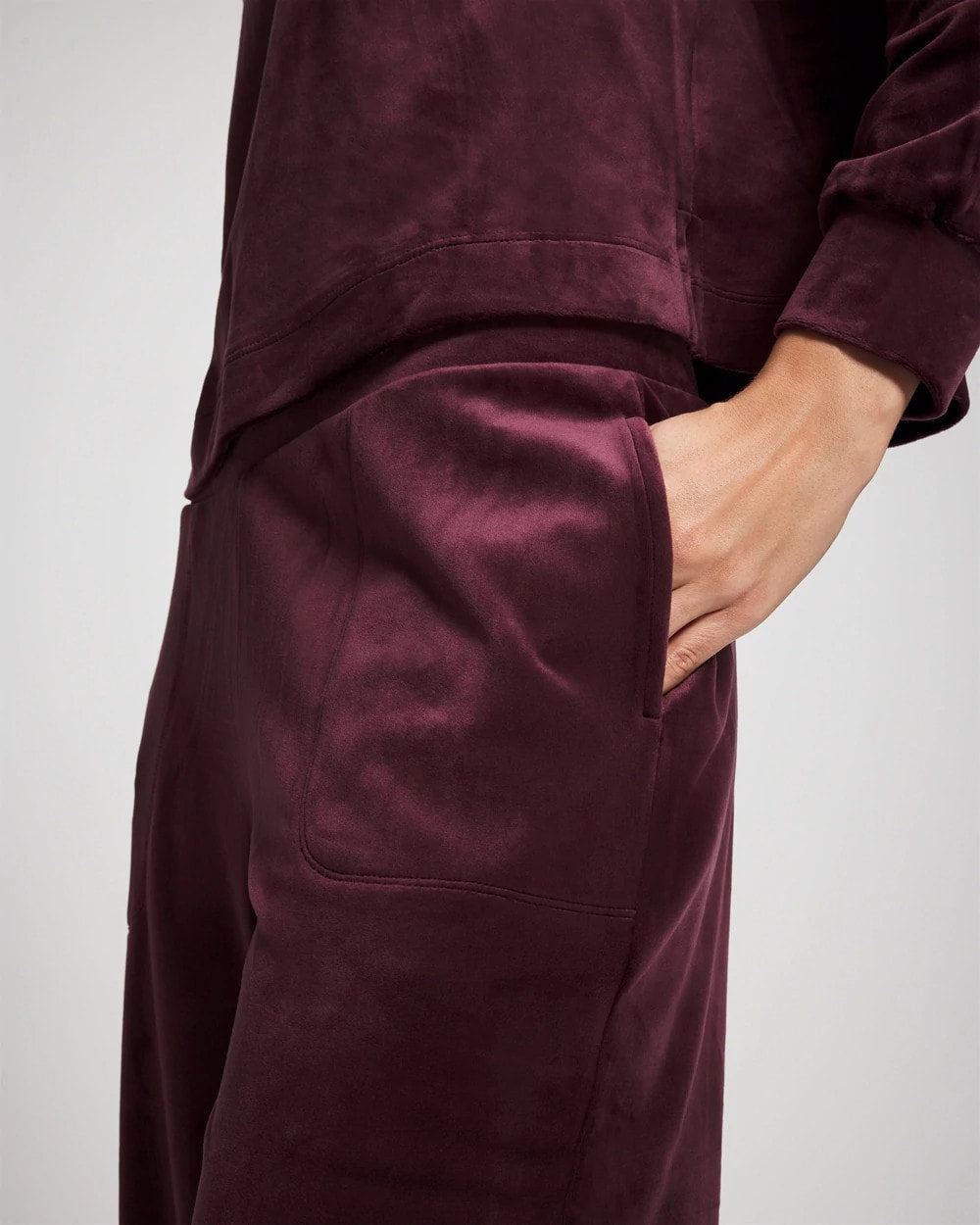 Velour Straight Leg Pants