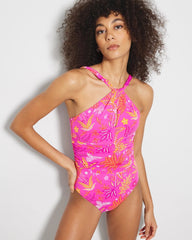 Desert Bloom High-Neck One-Piece