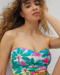 St. Tropez Shirred Bandeau One-Piece Suit