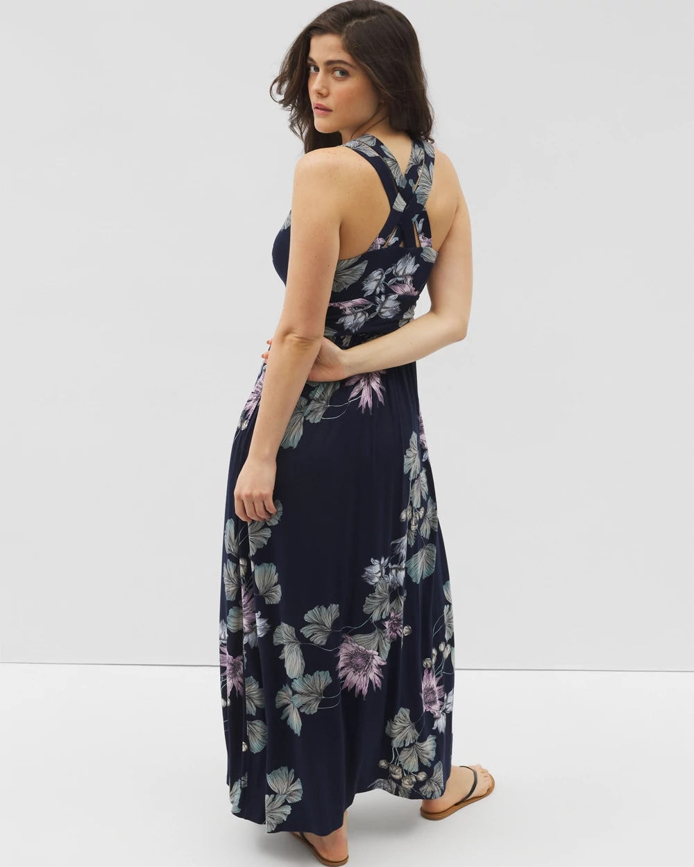 Isla Cross Back Maxi Bra Dress