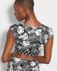 Double Trouble Cap-Sleeve Crop Top