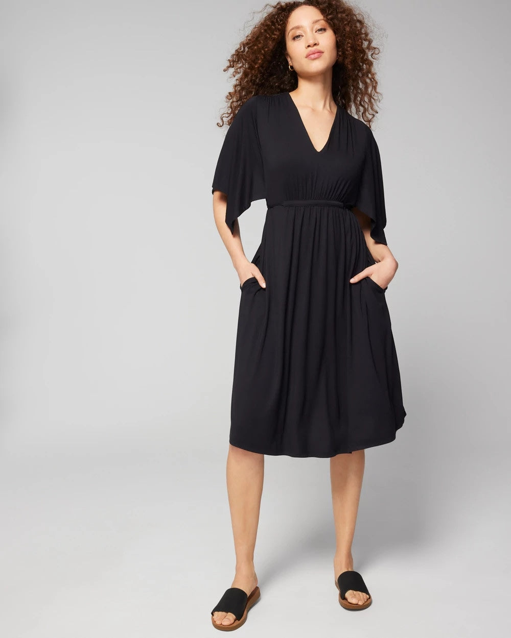 Flutter Sleeve Short Bra Dress