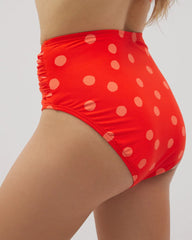 Ruched High-Waist Bikini Bottom