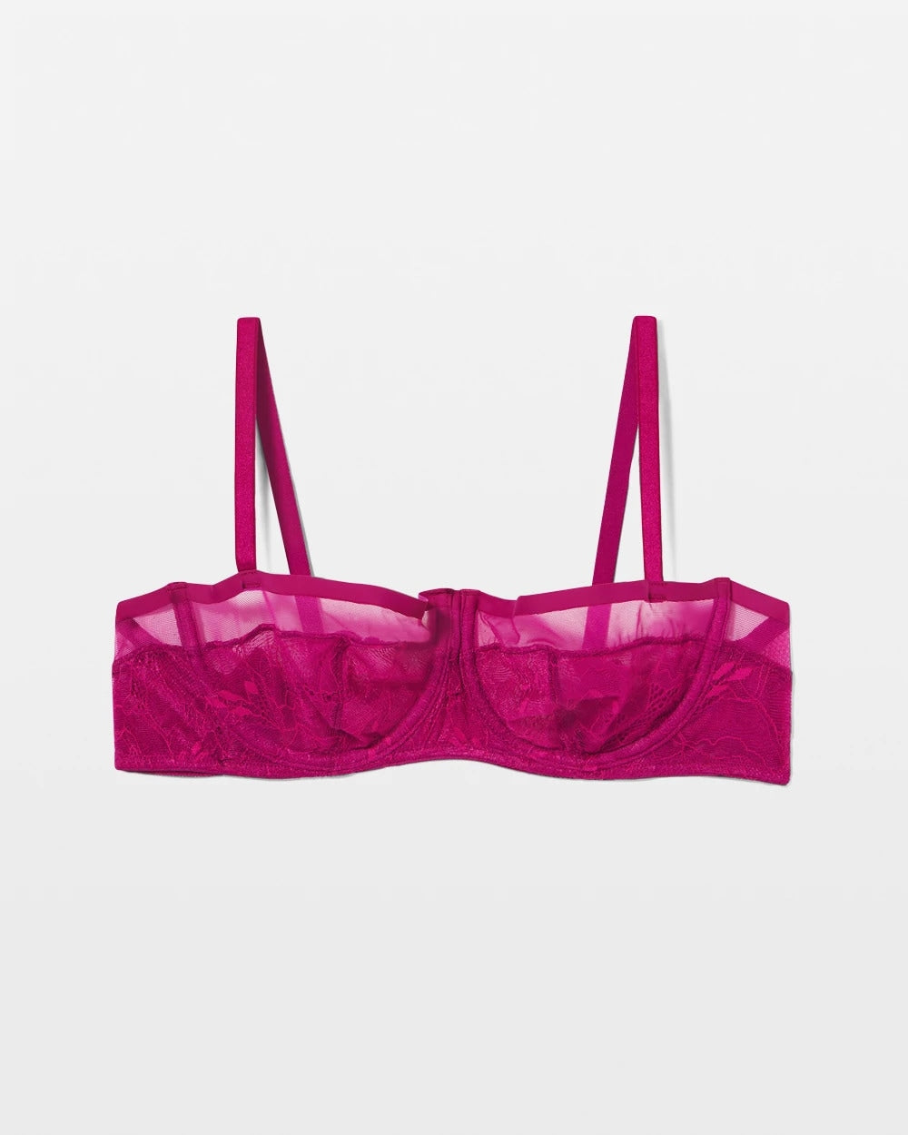 Sheer Lace Unlined Balconette Bra