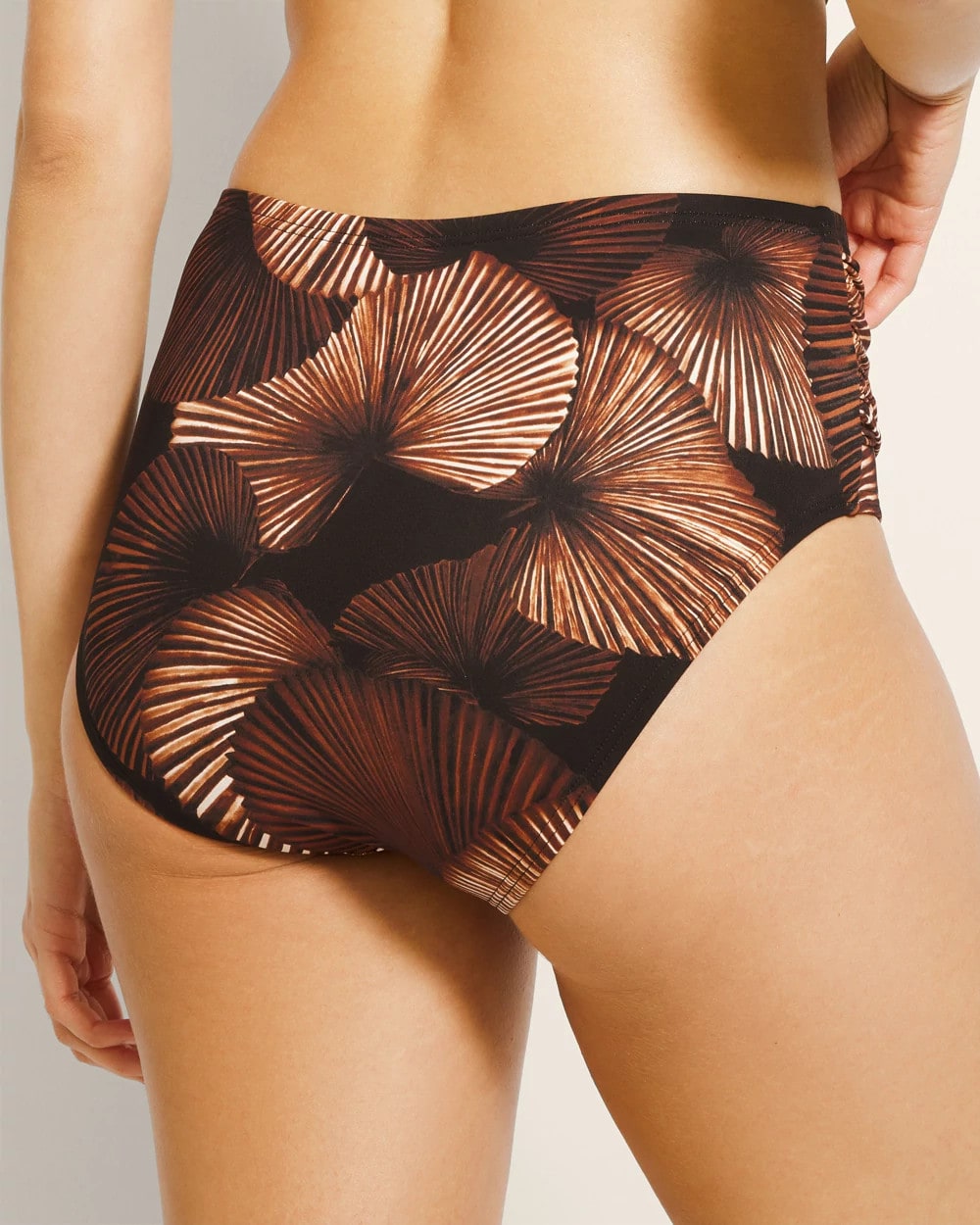 Ruched High-Waisted Bikini Bottoms