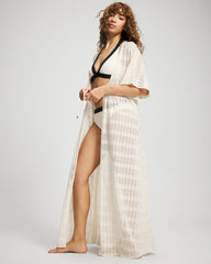 Sunkissed Crochet Open-Front Caftan