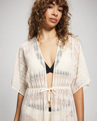 Sunkissed Crochet Open-Front Caftan