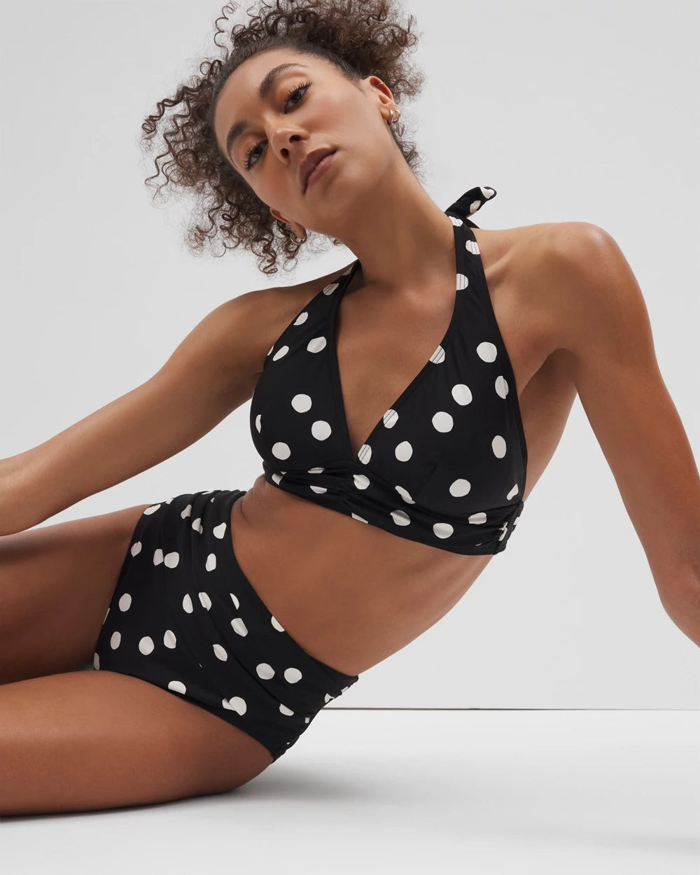 Ruched High-Waist Bikini Bottom