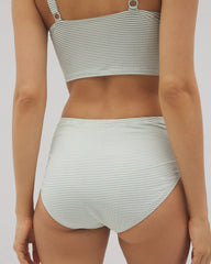 Seersucker High-Waist Bottoms