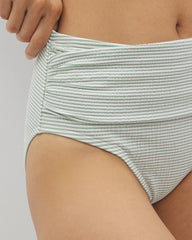 Seersucker High-Waist Bottoms