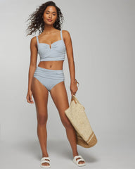 Seersucker High-Waist Bottoms