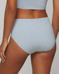 Seersucker High-Waist Bottoms