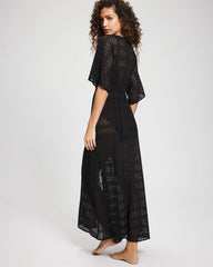 Sunkissed Crochet Open-Front Caftan